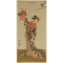 勝川春章: The Actor Arashi Hinaji I as Hananoi in the Play Gosho-zakura Horikawa Youchi, Performed at the Ichimura Theater in the Fourth Month, 1773 - シカゴ美術館