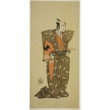 勝川春章: The Actor Bando Mitsugoro I as Soga no Juro Sukenari (?) in the Play Shuen Soga Omugaeshi (?), Performed at the Ichimura Theater (?) in the Second Month, 1768 (?) - シカゴ美術館