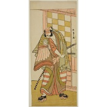 勝川春章: The Actor Sawamura Sojuro III as Kobayashi no Asahina Saburo in the Play Kuruwagayoi Komachi Soga, Performed at the Nakamura Theater in the Second Month, 1781 - シカゴ美術館