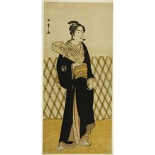 勝川春章: The Actor Sawamura Sojuro III as the Hairdresser Jirokichi in the Play Shida Choja-bashira, Performed at the Nakamura Theater in the Eighth Month, 1781 - シカゴ美術館