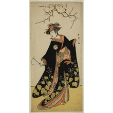 Katsukawa Shunsho: The Actor Segawa Kikunojo III as the Spirit of Joro-gumo (Harlot Spider) Disguised as the Maiko Tsumagiku (?), in the Play Shitenno Tonoi no Kisewata (?), Performed at the Nakamura Theater (?) in the Eleventh Month, 1781 (?) - Art Institute of Chicago