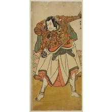 勝川春章: The Actor Nakamura Nakazo I as Chinzei Hachiro Tametomo Disguised as an Ascetic Monk, in the Play Kitekaeru Nishiki no Wakayaka, Performed at the Nakamura Theater in the Eleventh Month, 1780 - シカゴ美術館