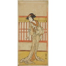 勝川春章: The Actor Osagawa Tsuneyo II as the Courtesan Miyagino (?) in the Play Gotaiheiki Shiraishi-banashi (?), Performed at the Morita Theater in the Fourth Month, 1780 (?) - シカゴ美術館
