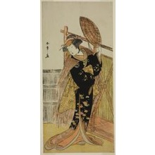 勝川春章: The Actor Segawa Kikunojo III as Michichiba in the Play Azuma no Mori Sakae Kusunoki, Performed at the Ichimura Theater in the Eleventh Month, 1779 - シカゴ美術館