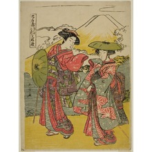 Japanischer Druck "Act Eight: Bridal Journey from the play Chushingura (Treasury of Loyal Retainers)" von Katsukawa Shunsho, 勝川春章 (Katsukawa Shunshô)