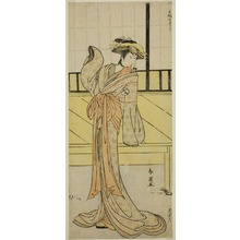 勝川春英: The Actor Segawa Kikunojo III as Okaru in the Play Kanadehon Chushingura, Performed at the Morita Theater in the Eighth Month, 1787 - シカゴ美術館
