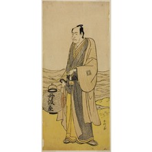 勝川春好: The Actor Ichikawa Danjuro V as Tambaya Suketaro in the Play On'ureshiku Zonji Soga, Performed at the Ichimura Theater in the Second Month, 1790 - シカゴ美術館