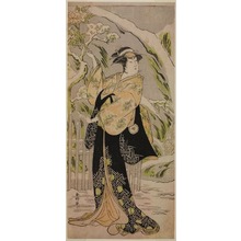 Katsukawa Shunko: The Actor Iwai Hanshiro IV as Lady Yaehata in the Play Sanga no Sho Haru no Hanayome, Performed at the Kiri Theater in the Eleventh Month, 1787 - Art Institute of Chicago