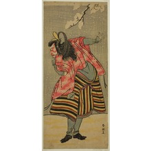 勝川春英: The Actor Ichikawa Danjuro V as Hei Shinno Masakado in the Play Hana no O-Edo Masakado Matsuri, Performed at the Ichimura Theater in the Eleventh Month, 1789 - シカゴ美術館