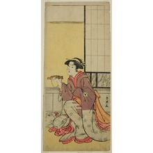 勝川春英: The Actor Iwai Hanshiro IV as Yae (?), in the Play Sugawara Denju Tenarai Kagami (?), Performed at the Kiri Theater (?) in the Seventh Month, 1788 (?) - シカゴ美術館