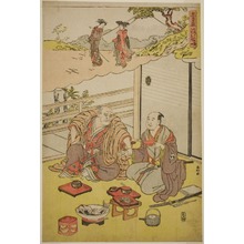 Japanischer Druck "Scenes from Acts Seven and Eight of Chushingura" von Katsukawa Shunko, 勝川春好 (Katsukawa Shunkô)