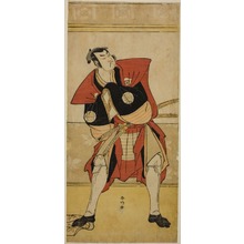 勝川春好: The Actor Sakata Hangoro III as Omi no Kotoda in the Play Haru no Nishiki Date-zome Soga, Performed at the Nakamura Theater in the Second Month, 1790 - シカゴ美術館