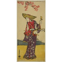 勝川春英: The Actor Sawamura Tamagashira as a Strolling Musician in the Play Dai Danna Kanjincho, Performed at the Kawarazaki Theater in the Eleventh Month, 1790 - シカゴ美術館