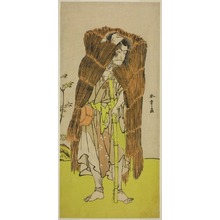 勝川春章: The Actor Ichikawa Ebizo III as Akushichibyoe Kagekiyo Disguised as a Beggar in the Play Kamuri Kotoba Soga no Yukari, Performed at the Ichimura Theater in the First Month, 1776 - シカゴ美術館