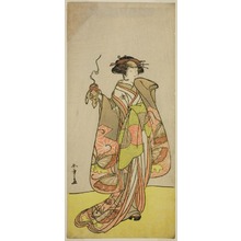 Japanese Print "The Actor Ichikawa Monnosuke II as the Courtesan Kewaizaka no Shosho in the Play Sono Kyodai Fuji no Sugatami, Performed at the Morita Theater in the First Month, 1776" by Katsukawa Shunsho, 勝川春章 (Katsukawa Shunshô)