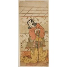 勝川春章: The Actor Ichikawa Danjuro V as Ashiya Doman in the Play Kikyo-zome Onna Urakata, Performed at the Morita Theater in the Seventh Month, 1776 - シカゴ美術館