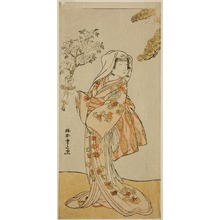 Katsukawa Shunsho: The Actor Yoshizawa Sakinosuke III as Naniwazu in the Play Sugata no Hana Yuki no Kuronushi, Performed at the Ichimura Theater in the Eleventh Month, 1776 - Art Institute of Chicago