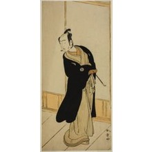 勝川春章: The Actor Matsumoto Koshiro IV as Izutsu Onnanosuke (?) in the Play Keisei Tsuki no Miyako (?), Performed at the Morita Theater (?) in the Ninth Month, 1775 (?) - シカゴ美術館