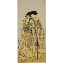 勝川春章: The Actor Nakamura Nakazo I as Kudo Suketsune (?) in the Play Iro Moyo Aoyagi Soga (?), Performed at the Nakamura Theater (?) in the Second Month, 1775 (?) - シカゴ美術館