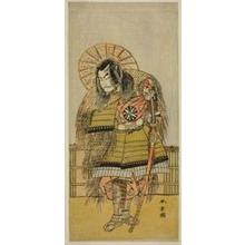 勝川春章: The Actor Nakamura Nakazo I as Takechi Jubei Mitsuhide in the Play Shusse Taiheiki, Performed at the Nakamura Theater in the Eighth Month, 1775 - シカゴ美術館