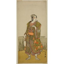 勝川春章: The Actor Ichimura Uzaemon IX as the Potter Tsuchihei in the Play Higashiyama Momiji no Kadode, Performed at the Ichimura Theater in the Ninth Month, 1778 - シカゴ美術館