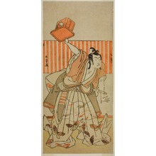 勝川春章: The Actor Ichikawa Monnosuke II as Ageha no Chokichi Disguised as Soga no Goro Tokimune in the Play Kaido Ichi Yawaragi Soga, Performed at the Nakamura Theater in the Third Month, 1778 - シカゴ美術館