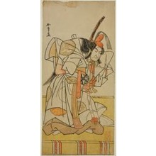 勝川春章: The Actor Nakamura Nakazo I as Prince Takahiro in the Play Date Nishiki Tsui no Yumitori, Performed at the Morita Theater in the Eleventh Month, 1778 - シカゴ美術館