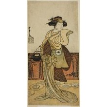 Katsukawa Shunsho: The Actor Iwai Hanshiro IV as Tsukisayo in the Play Gohiiki Nenne Soga, Performed at the Nakamura Theater in the First Month, 1779 - Art Institute of Chicago