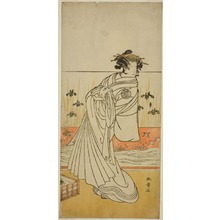 勝川春章: The Actor Nakamura Tomijuro I as the Courtesan Toyama in the Play Koi Nyobo Somewake Tazuna, Performed at the Nakamura Theater in the Ninth Month, 1777 - シカゴ美術館