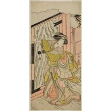 勝川春章: The Actor Nakamura Tomijuro I as Lady Hangaku (Hangaku Gozen) in the Play Wada-gassen Onna Maizuru, Performed at the Nakamura Theater in the Seventh Month, 1777 - シカゴ美術館