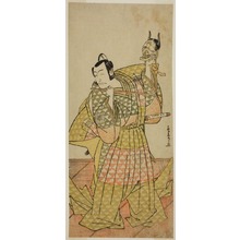 勝川春章: The Actor Ichikawa Danjuro V as Kudo Suketsune in the Play Kaido Ichi Yawaragi Soga, Performed at the Nakamura Theater in the First Month, 1778 - シカゴ美術館