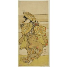 Katsukawa Shunjô: The Actor Iwai Hanshiro IV in the Hanagasa Dance in the Play Iromi-gusa Shiki no Somewake, Performed at the Nakamura Theater in the Ninth Month, 1781 - Art Institute of Chicago