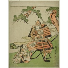 Katsukawa Shunsei: The Warrior Kusunoki Masashige (1294-1336) Bidding Farewell to His Son Masatsura - シカゴ美術館