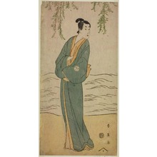 勝川春英: The Actor Segawa Kikunojo III as Chokichi in the Play Suda no Haru Geisha Katagi, Performed at the Kiri Theater in the First Month, 1796 - シカゴ美術館