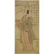 勝川春英: The Actor Kataoka Nizaemon VII as Yoshidaya Kizaemon in the Play Edo Sunago Kichirei Soga, Performed at the Miyako Theater in the First Month, 1795 - シカゴ美術館