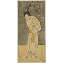 勝川春英: The Actor Sawamura Sojuro III as the Monk Seigen (?) in the Play Saikai Soga Nakamura (?), Performed at the Nakamura Theater (?) in the First Month, 1793 (?) - シカゴ美術館