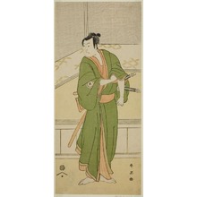 勝川春英: The Actor Iwai Hanshiro IV as Shirai Gompachi in the Play Gozen-gakari Sumo Soga, Performed at the Kawarazaki Theater in the Second Month, 1793 - シカゴ美術館