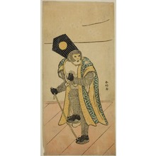 Japanischer Druck "The Actor Ichimura Uzaemon IX as a Monkey in the Play Mitsu Ningyo Yayoi no Hinagata, Performed at the Nakamura Theater in the Second Month, 1785" von Katsukawa Shunko, 勝川春好 (Katsukawa Shunkô)