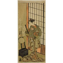 Ippitsusai Buncho: The Actor Segawa Kikunojo II as Princess Hitomaru (Hitormaru Hime) (?) in te Play Soga Moyo Aigo no Wakamatsu (?), Performed at the Nakamura Theater (?) in the First Month, 1769 (?) - Art Institute of Chicago