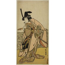 勝川春好: The Actor Yamashita Kinsaku II as Lady Kikusui (Kikusui Gozen) in the Play Kaeribana Eiyu Taiheiki, Performed at the Nakamura Theater in the Eleventh Month, 1779 - シカゴ美術館