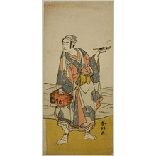 勝川春好: The Actor Ichikawa Yaozo II as the Boatman Jirosaku in the Play Oyafune Taiheiki, Performed at the Ichimura Theater in the Eleventh Month, 1775 - シカゴ美術館
