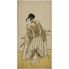 Japanischer Druck "The Actor Ichikawa Yaozo II as Sakura-maru in the Play Sugawara Denju Tenarai Kagami, Performed at the Ichimura Theater in the Seventh Month, 1776" von Katsukawa Shunko, 勝川春好 (Katsukawa Shunkô)