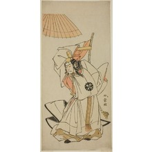 Japanese Print "The Actor Nakamura Nakazo I as Prince Koreakira, Younger Brother of Emperor Go-Toba, in the Play Gohiiki Kanjincho (Your Favorite Play Kanjincho [The Subscription List]), Performed at the Nakamura Theater from the First Day of the Eleventh Month, 1773" by Katsukawa Shunsho, 勝川春章 (Katsukawa Shunshô)