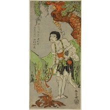 Japanese Print "The Actor Nakamura Nakazo I as a Monk, Raigo Ajari, in the Play Nue no Mori Ichiyo no Mato (Forest of the Nue Monster: Target of the Eleventh Month), Performed at the Nakamura Theater from the First Day of the Eleventh Month, 1770" by Katsukawa Shunsho, 勝川春章 (Katsukawa Shunshô)