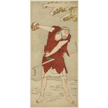 勝川春好: The Actor Onoe Matsusuke I as a Mendicant Monk in the Joruri 