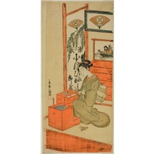 Japanischer Druck "Ofuji of the Yanagi Shop" von Ippitsusai Buncho, 一筆斉文調 (Ippitsusai Bunchô)