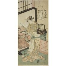 一筆斉文調: The Actor Yamashita Kinsaku II as Oume, Wife of Kisaku, in the Play Nue no Mori Ichiyo no Mato, Performed a the Nakamura Theater in the Eleventh Month, 1770 - シカゴ美術館