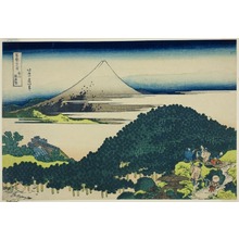 Katsushika Hokusai: Cushion Pine Tree at Aoyama (Aoyama Enza no matsu), from the series Thirty-six Views of Mount Fuji (Fugaku sanjurokkei) - Art Institute of Chicago