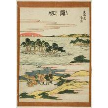 Katsushika Hokusai, 葛飾北斎 (Katsushika Hokusai)创作的日本版画《Maisaka, from the series Fifty-three Stations of the Tokaido (Tokaido gojusan tsugi)》