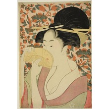 喜多川歌麿: Woman Holding a Comb - シカゴ美術館